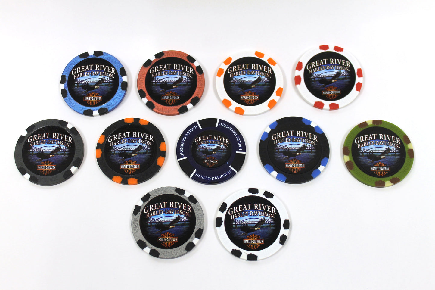 Great River Poker Chip - Eagle Bridge
